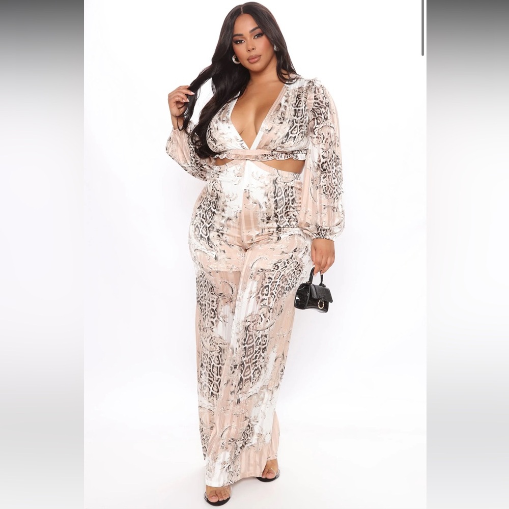 Wide Leg Jumpsuit w/ cutouts - 3X